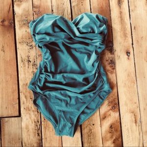 Merona Strapless One Piece Swimsuit, Size M